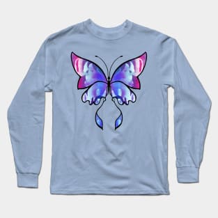 Purple Butterfly Long Sleeve T-Shirt